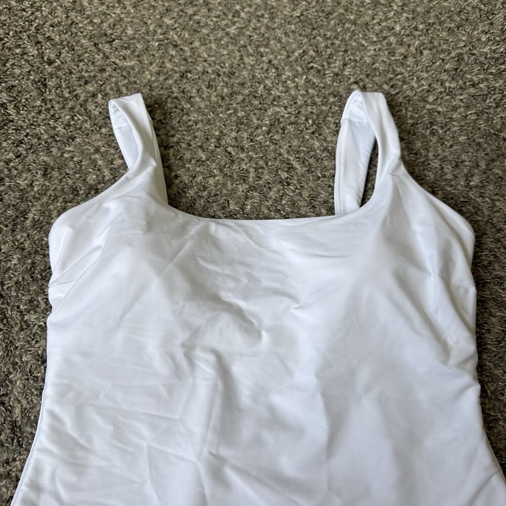 Stylest Dreamsculpt Swim One Piece XL Swimsuit Square Neck White Beach Pool - Picture 4 of 6